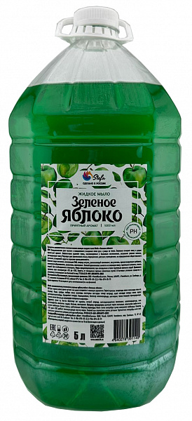 Жидкое мыло Зеленое яблоко 5л